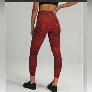lululemon athletica Red and Black Women's Leggings